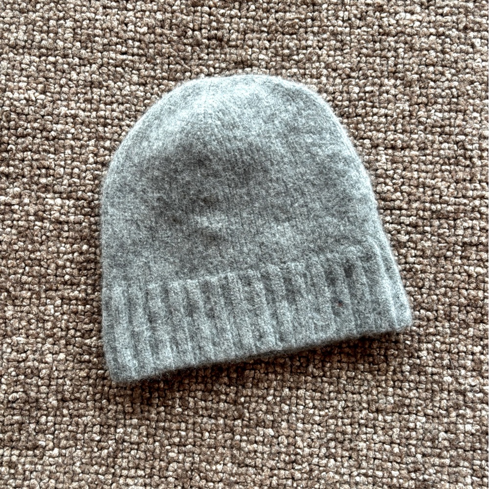 Soft Gray Women's Knit Beanie Hat